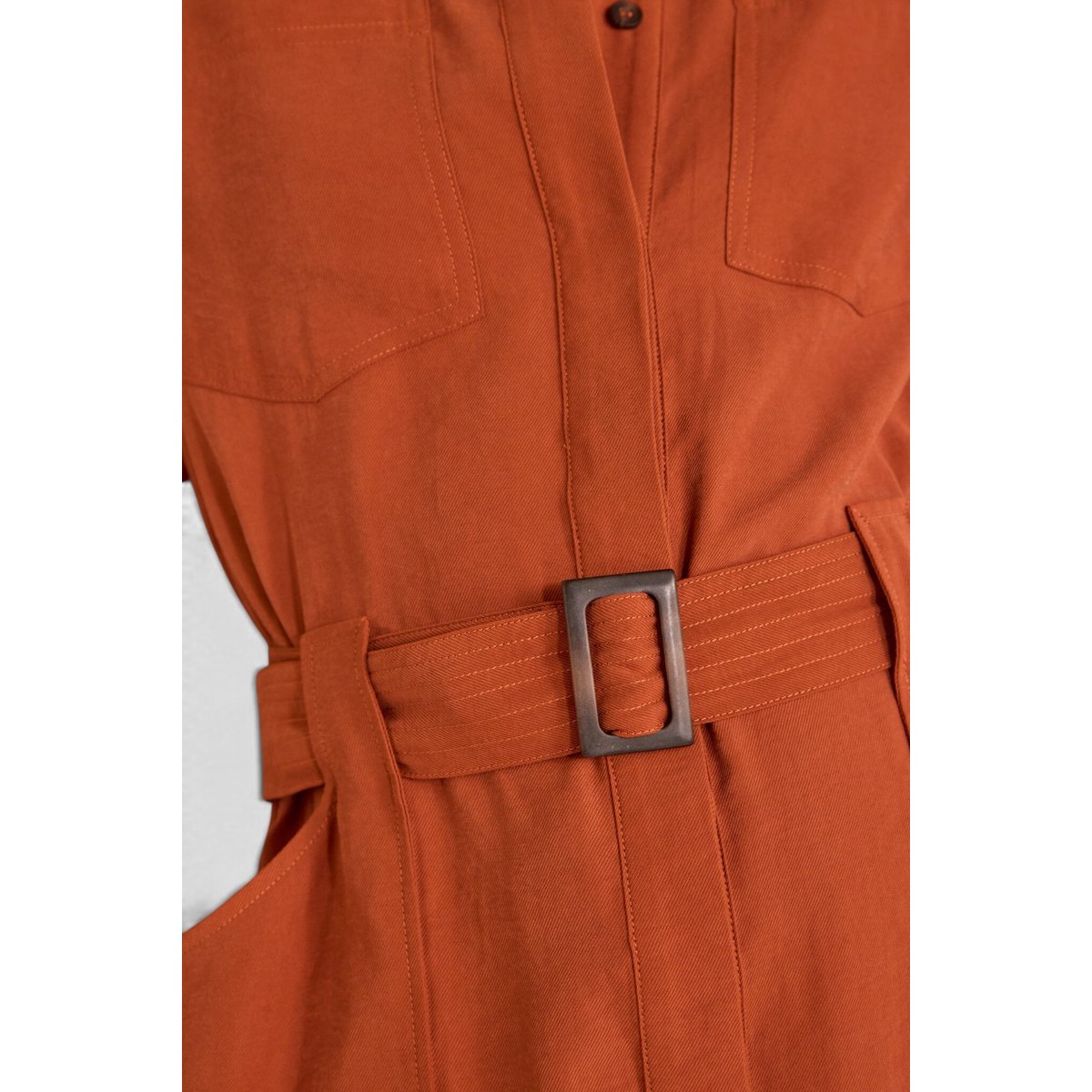 Robe chemise droite RAMA brique, Maison 123