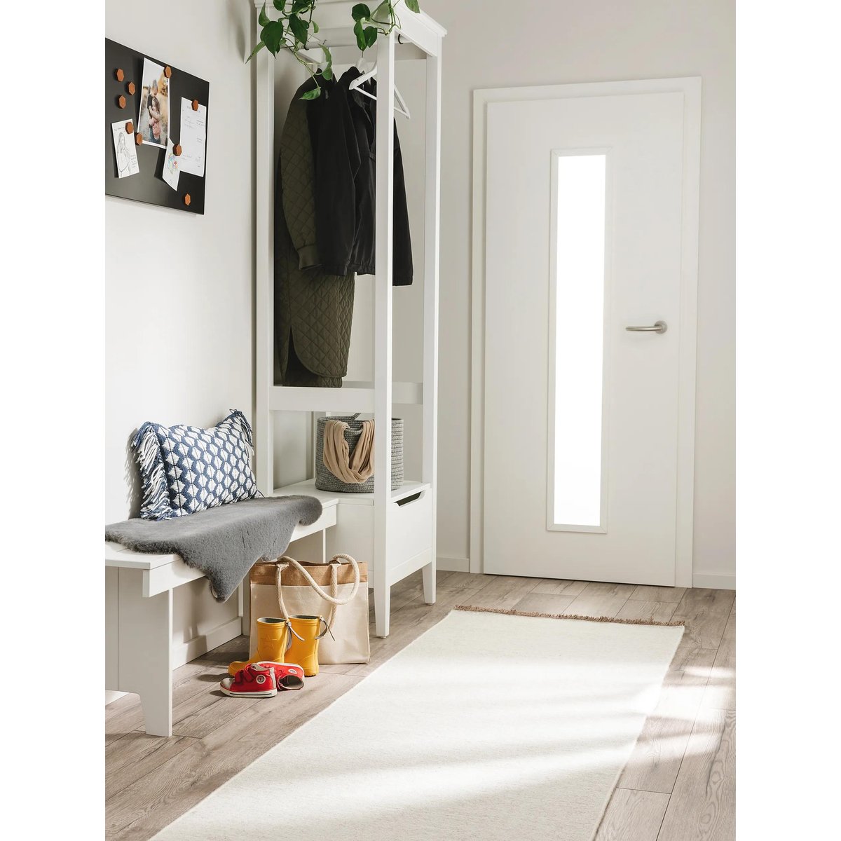 Tapis de couloir tissé main MIA marron, BENUTA