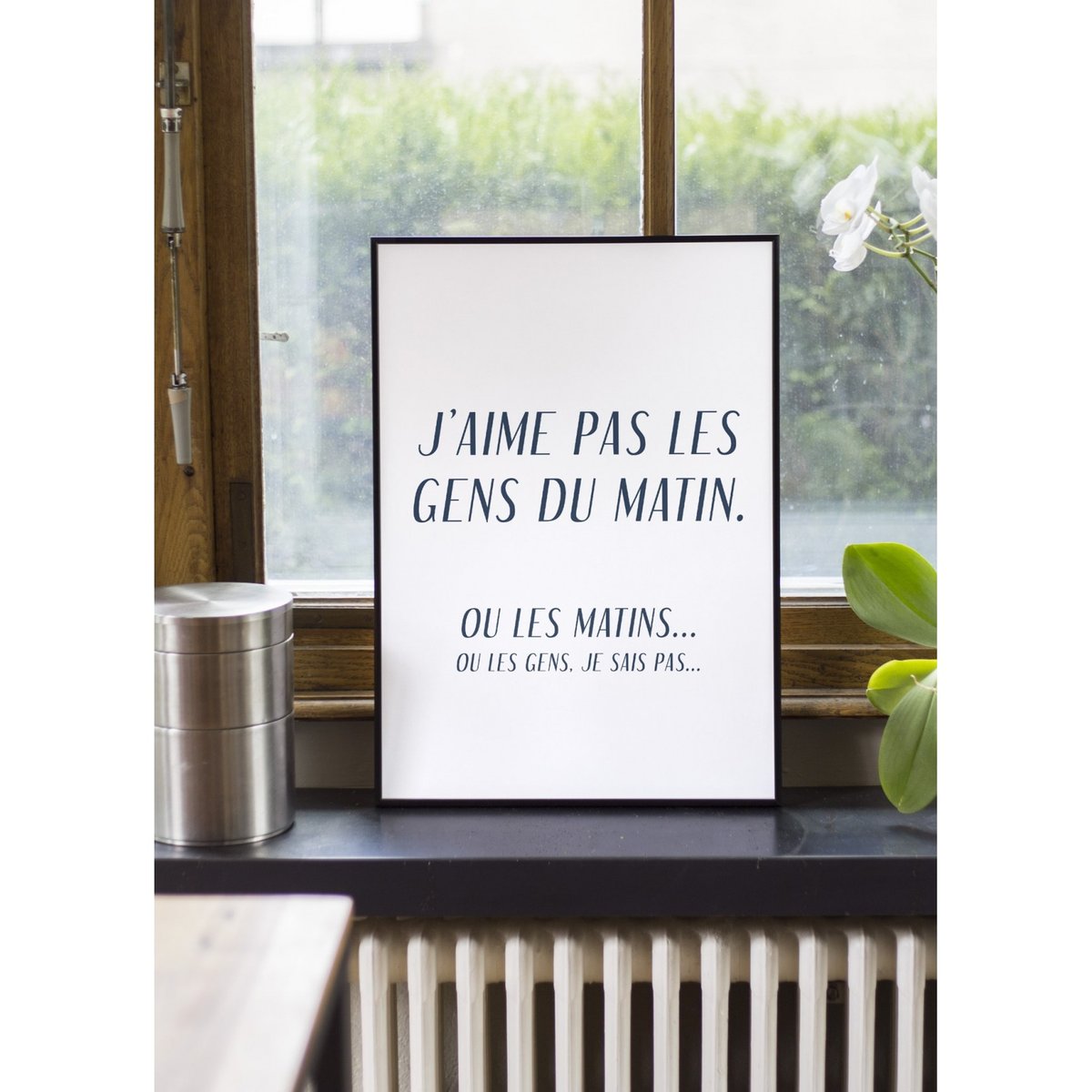 Affiche 'Les gens du matin' blanc, L'AFFICHERIE