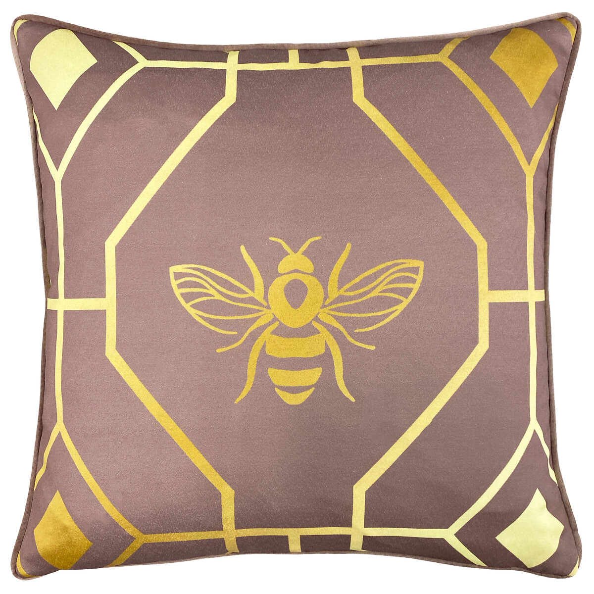 Bee Deco Geometric Cushion blush pink, FURN.