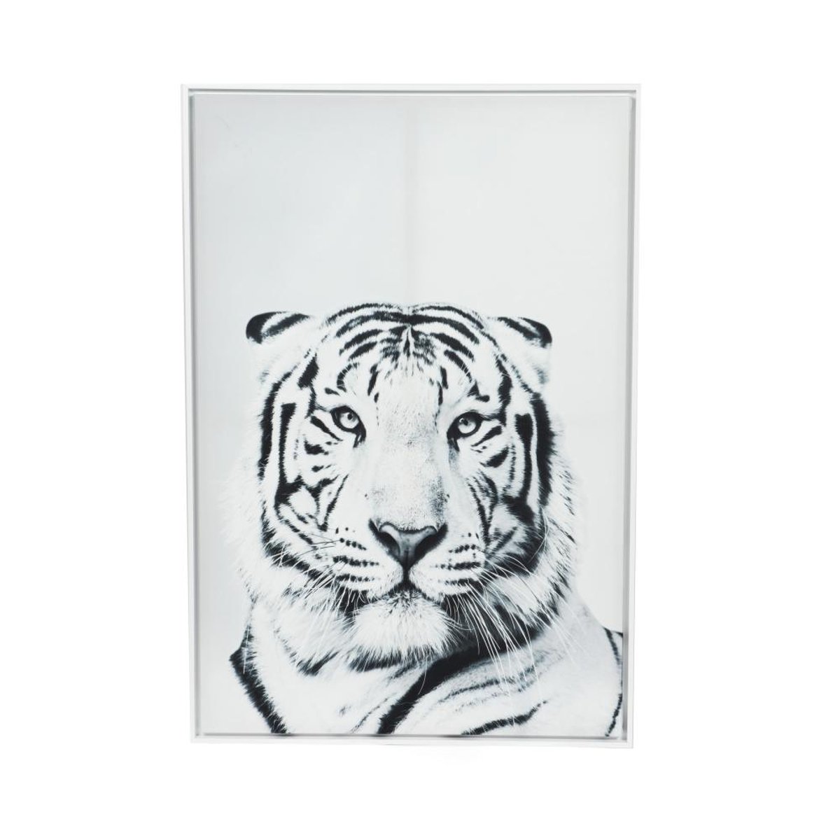 Toile tigre et blanc 80x120 cm noir, AMADEUS