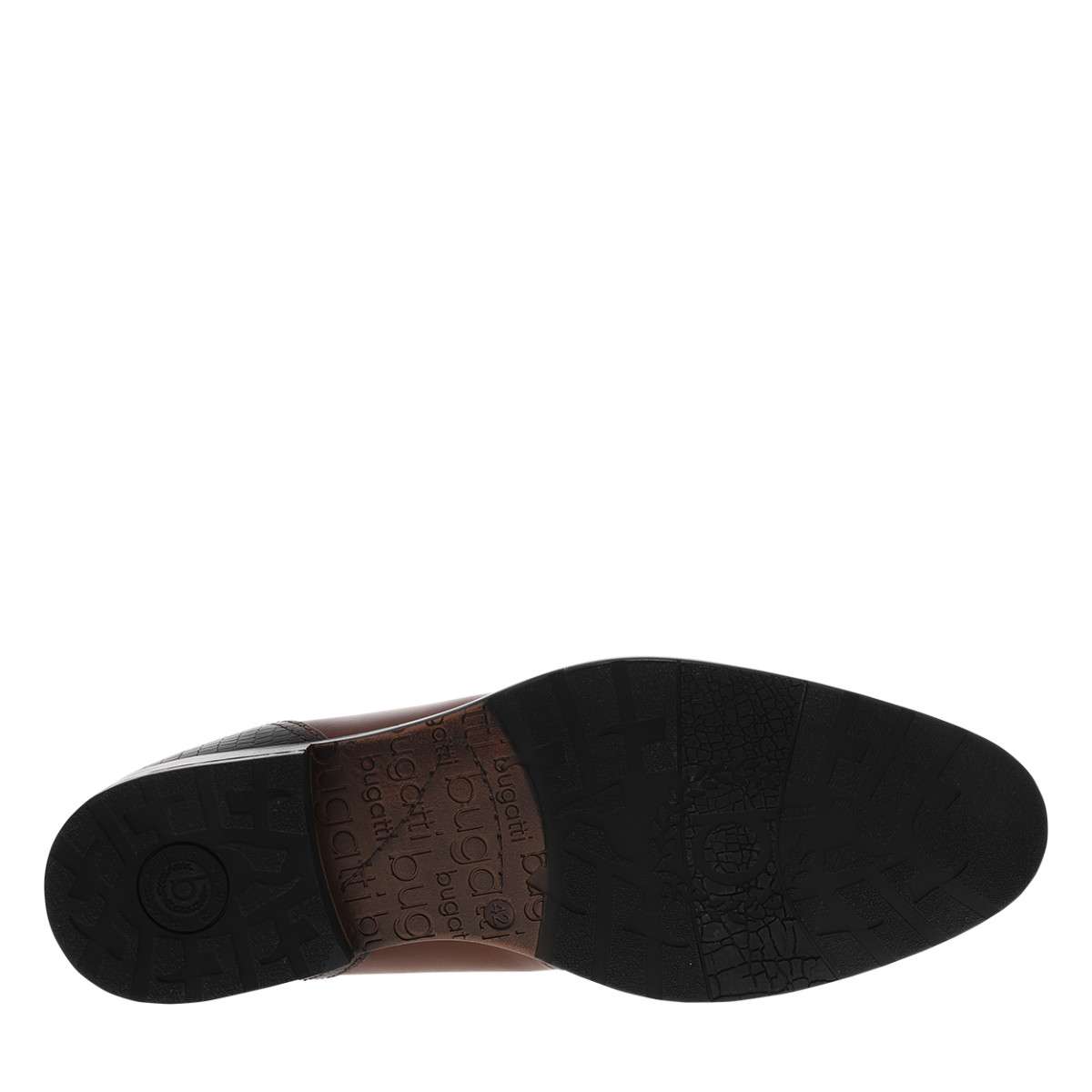 Derbies LICIO ECO cuir talon plat marron, BUGATTI
