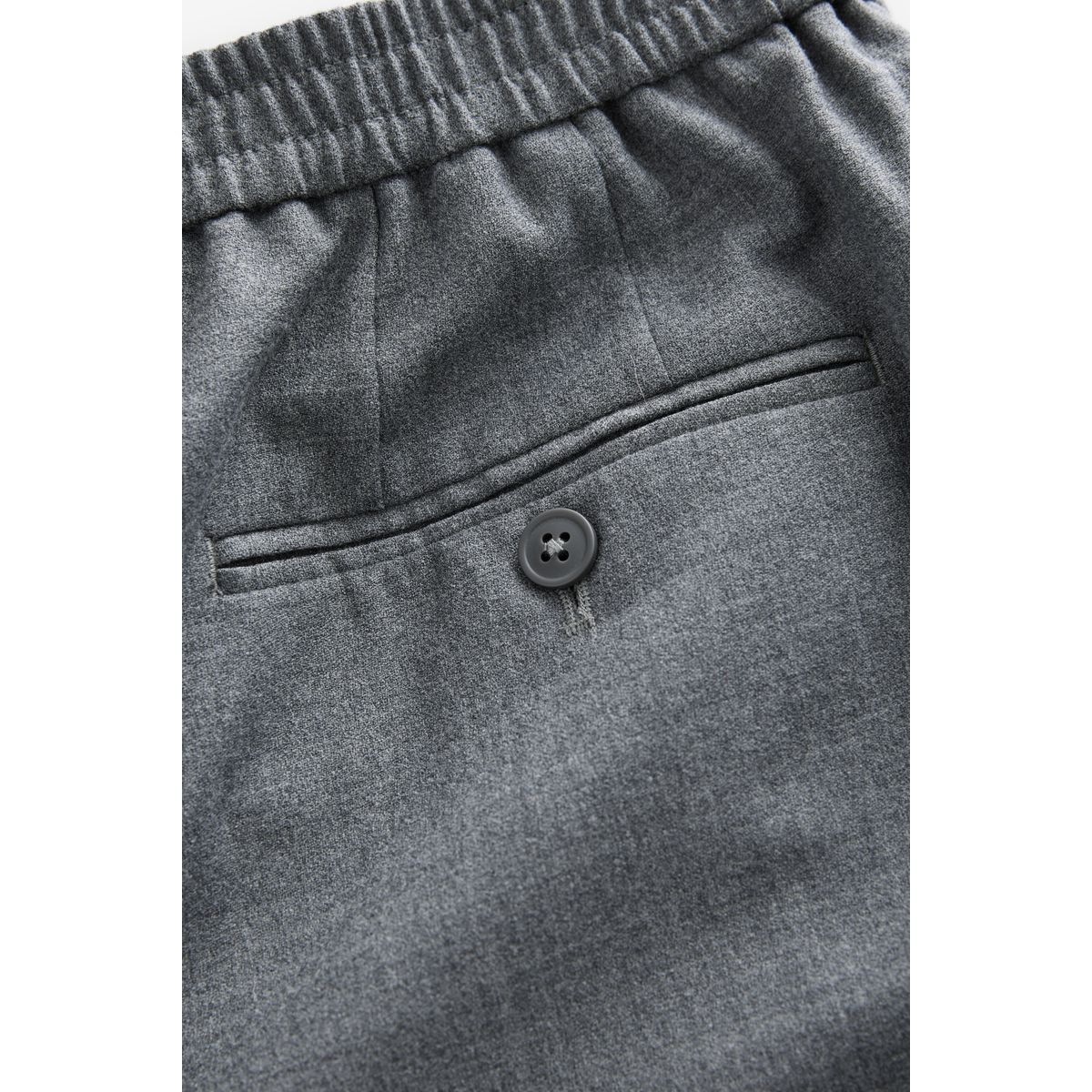 Pantalon texturé à taille élastique gris, NEXT