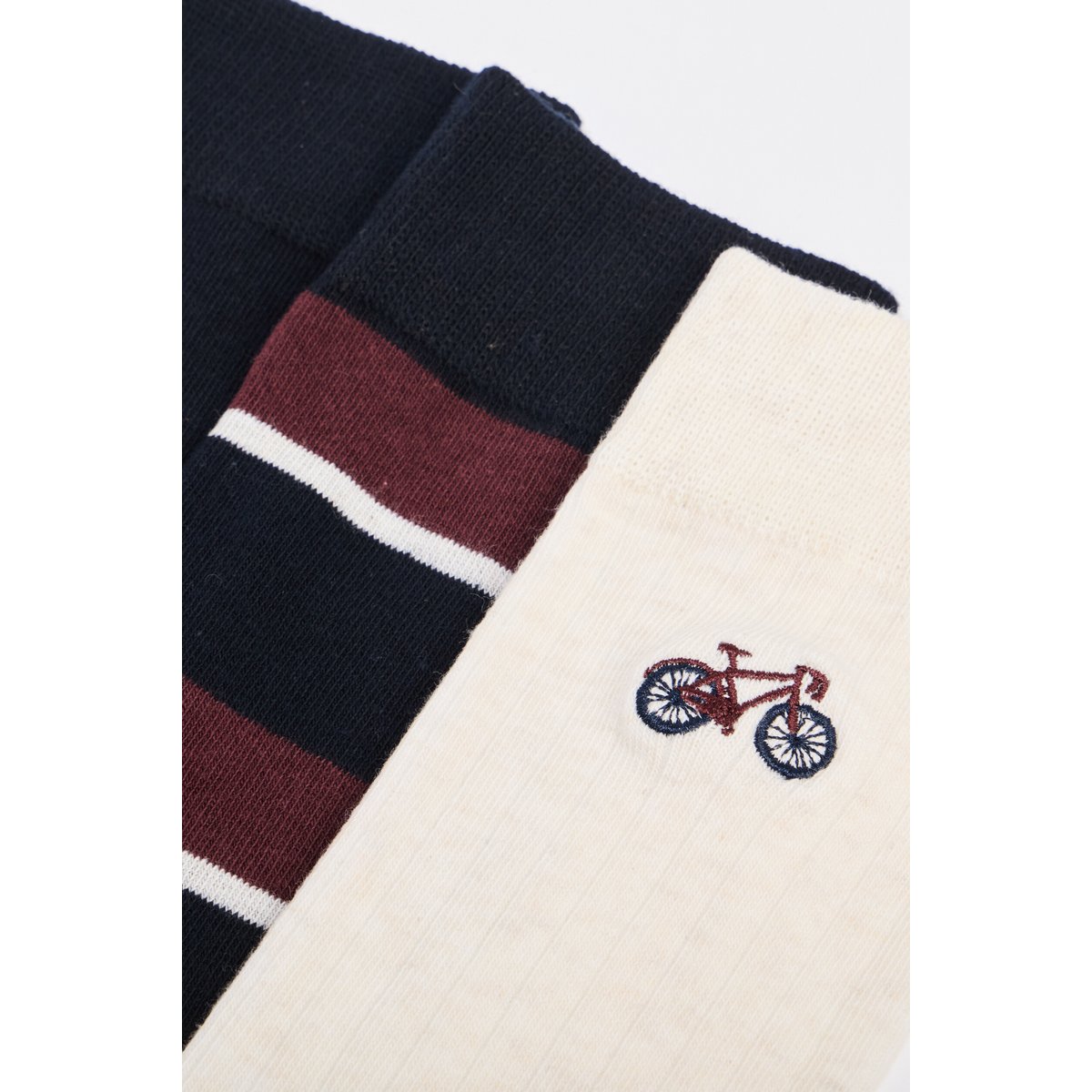 Lot de 3 paires de chaussettes hautes noir, BONOBO