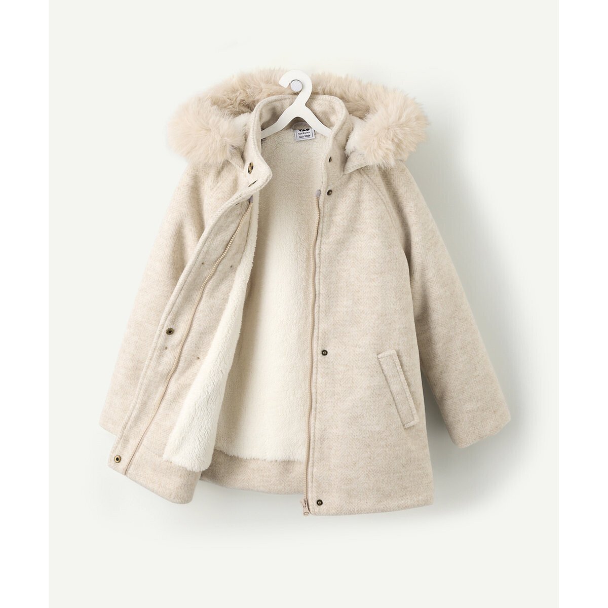 Caban avec capuche beige, TAPE A L'OEIL