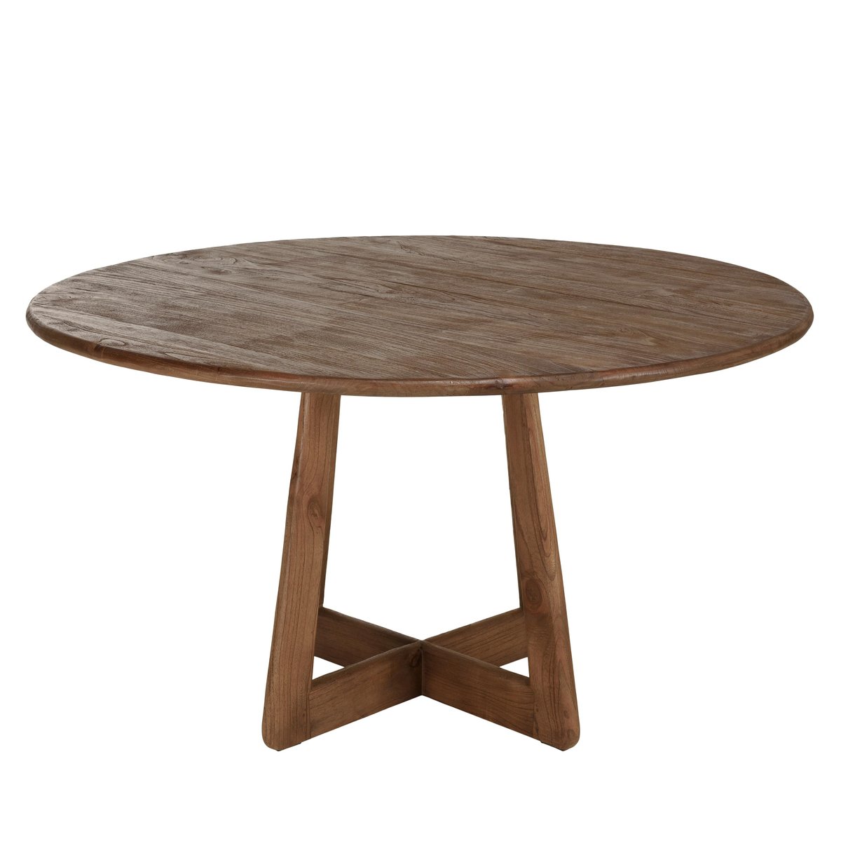 Table à manger ronde 140x140cm en bois de mindi ARCUS bois naturel, PIER IMPORT