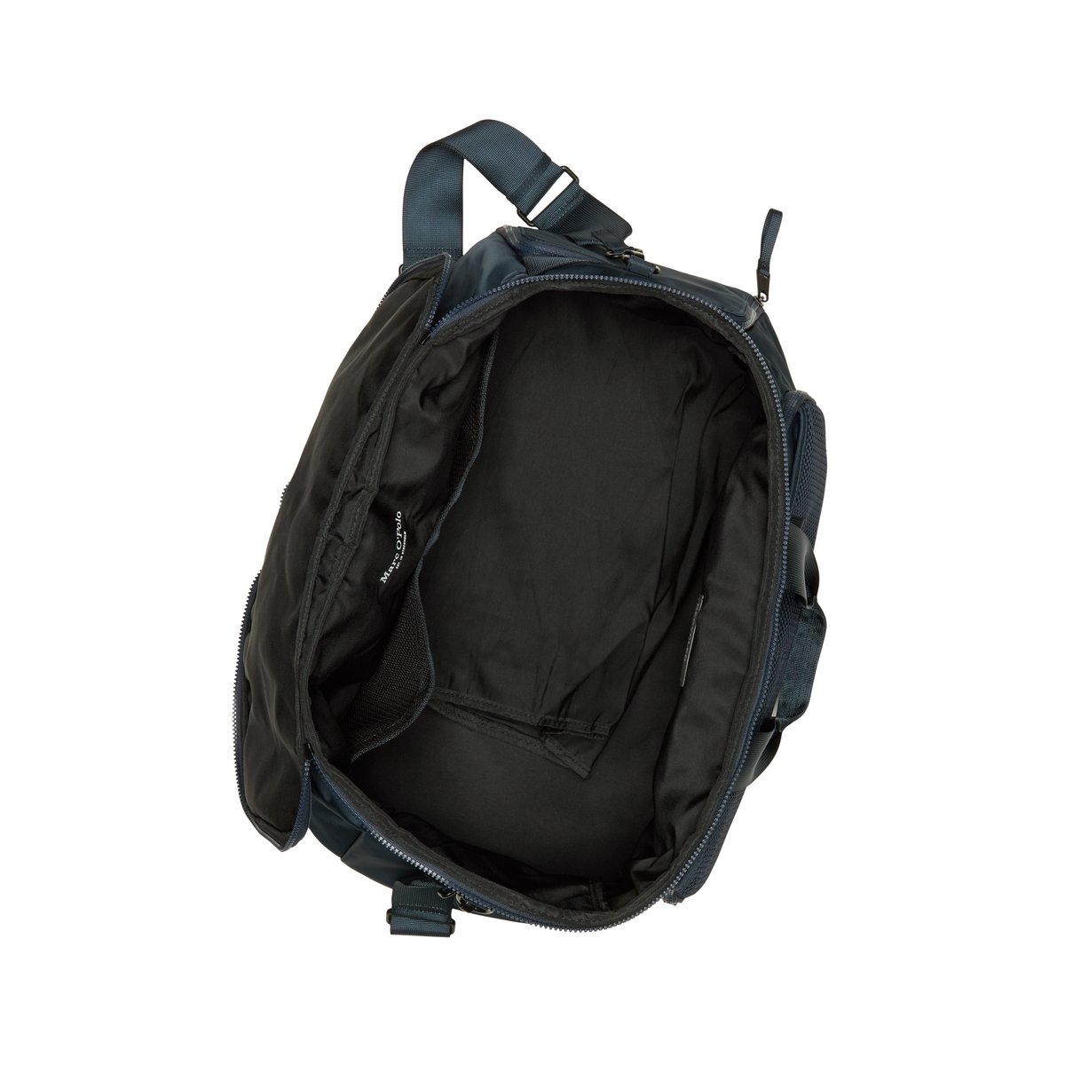 Sac de week-end 2-en-1, modèle Per en matériau recyclé hydrofuge bleu fonce, MARC O'POLO