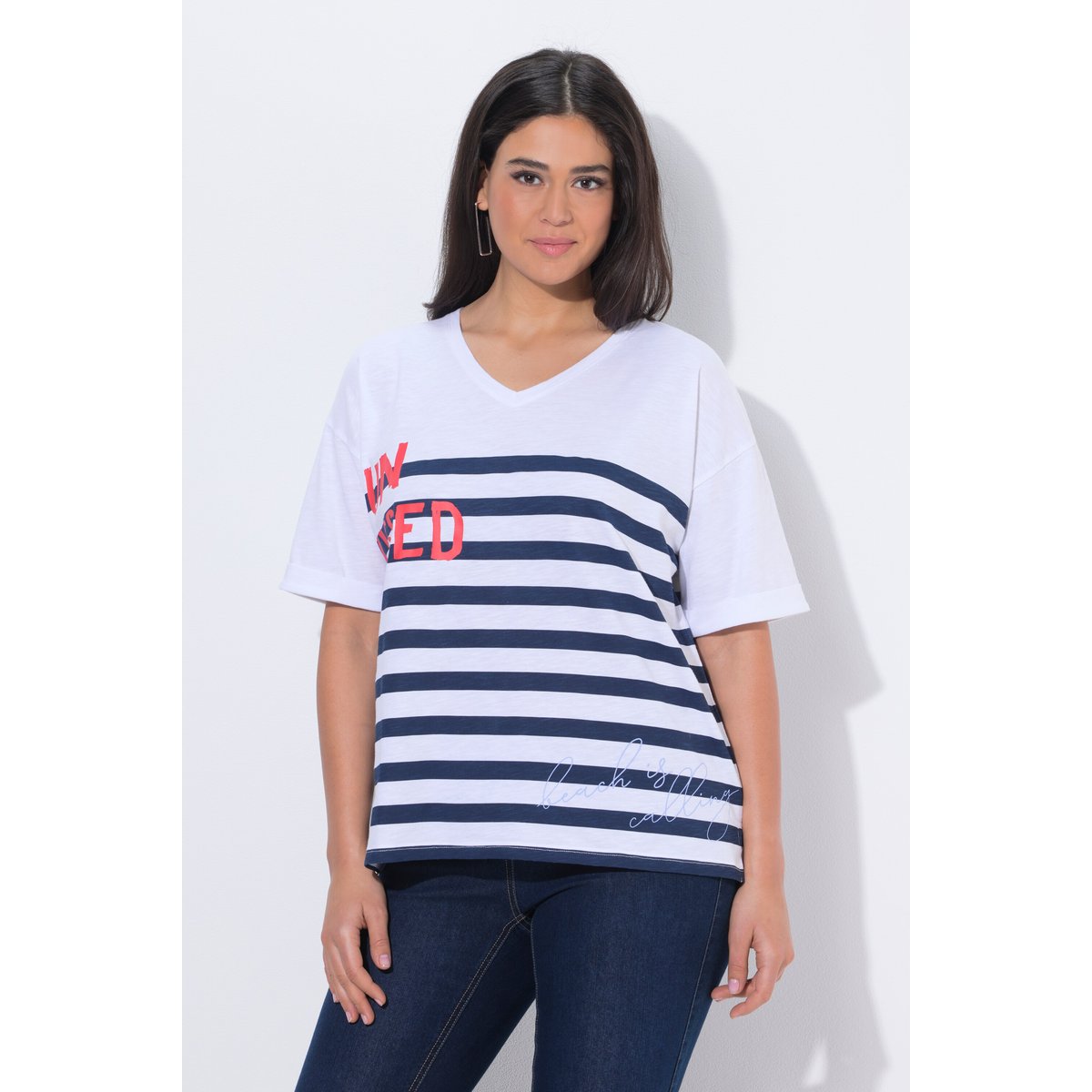 T-shirt oversize, message « Sun Kissed » blanc neige, ULLA POPKEN