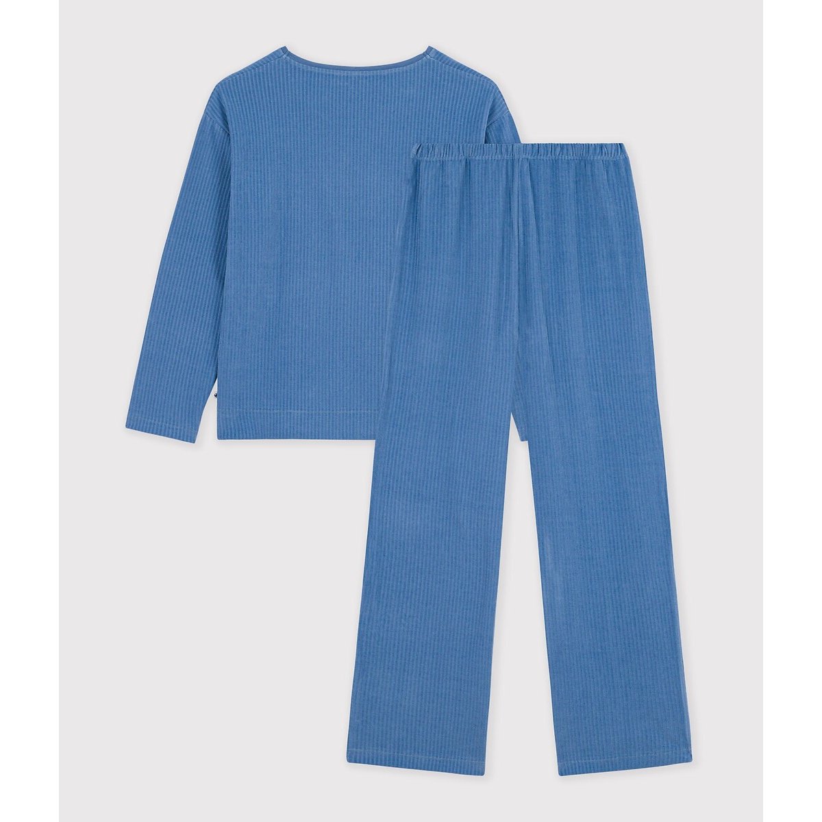 Pyjama aus Cordsamt blau, PETIT BATEAU