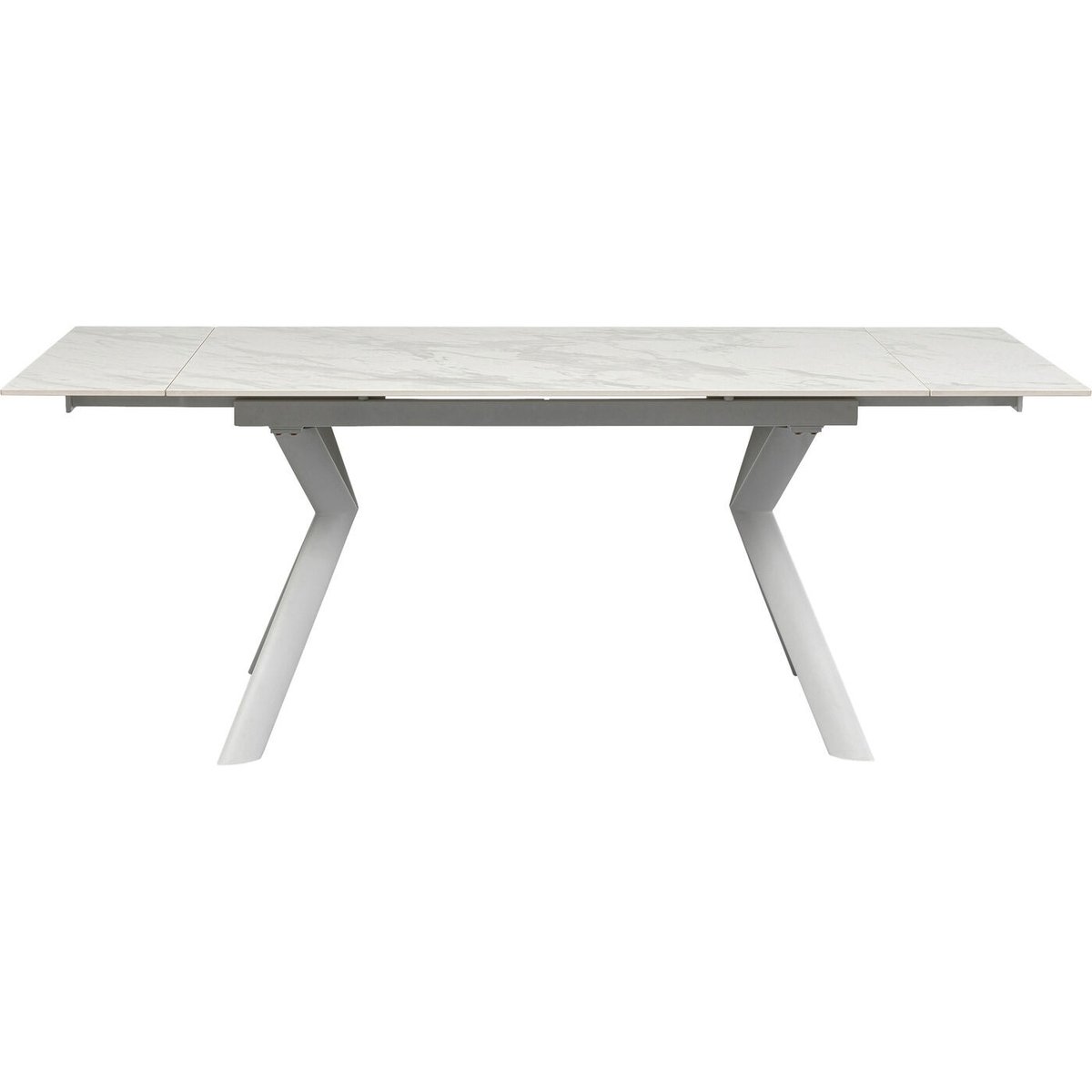 Table à rallonges en grès, XENIA blanc, KARE DESIGN