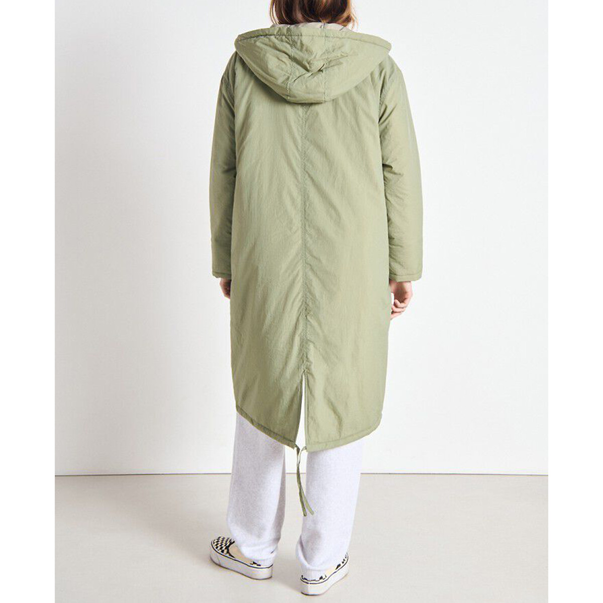 Zotcity Long Hooded Parka with Zip Fastening khaki, AMERICAN VINTAGE