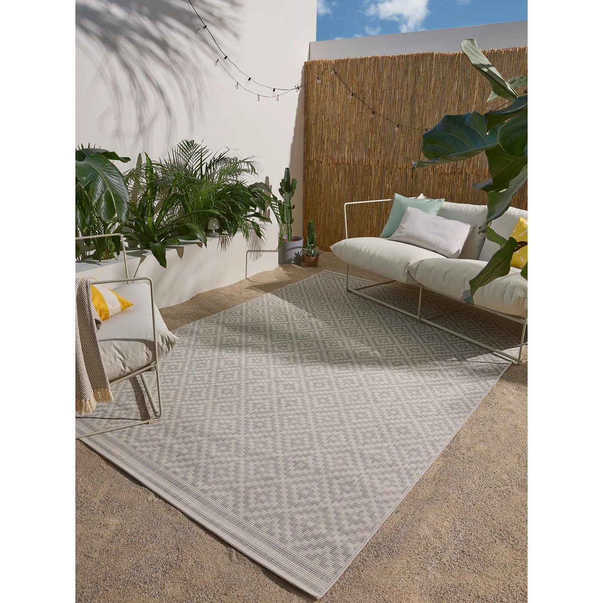 Tapis d'extérieur & intérieur METRO gris, BENUTA