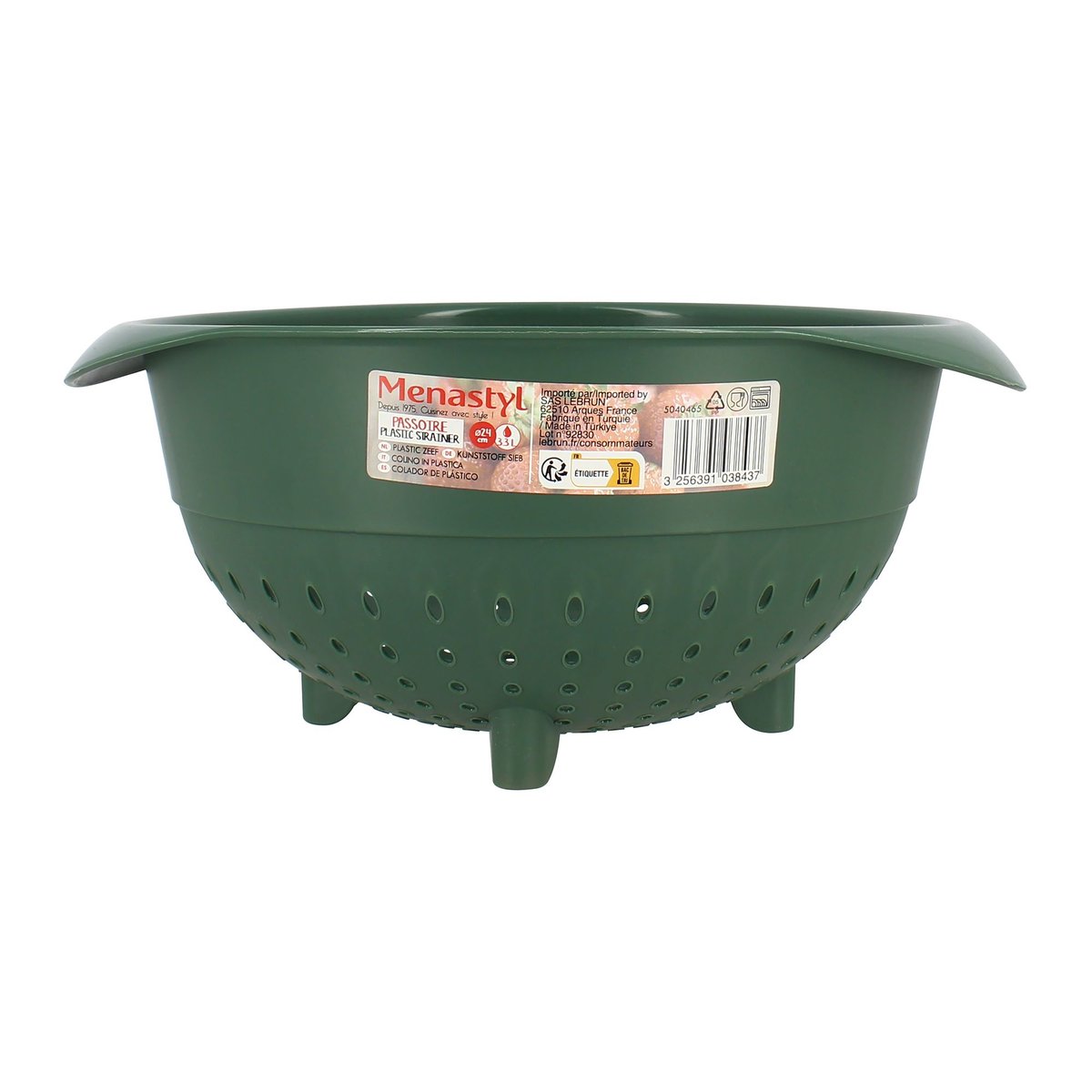 Passoire 24cm en plastique vert, MENASTYL