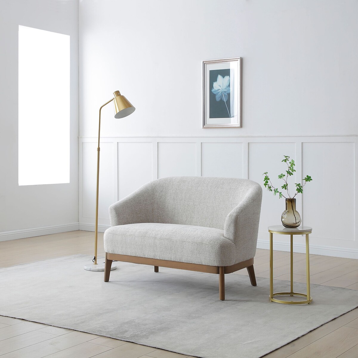 Eliana Woven Chenille 2-Seater Accent Sofa natural, ÉDITÉ