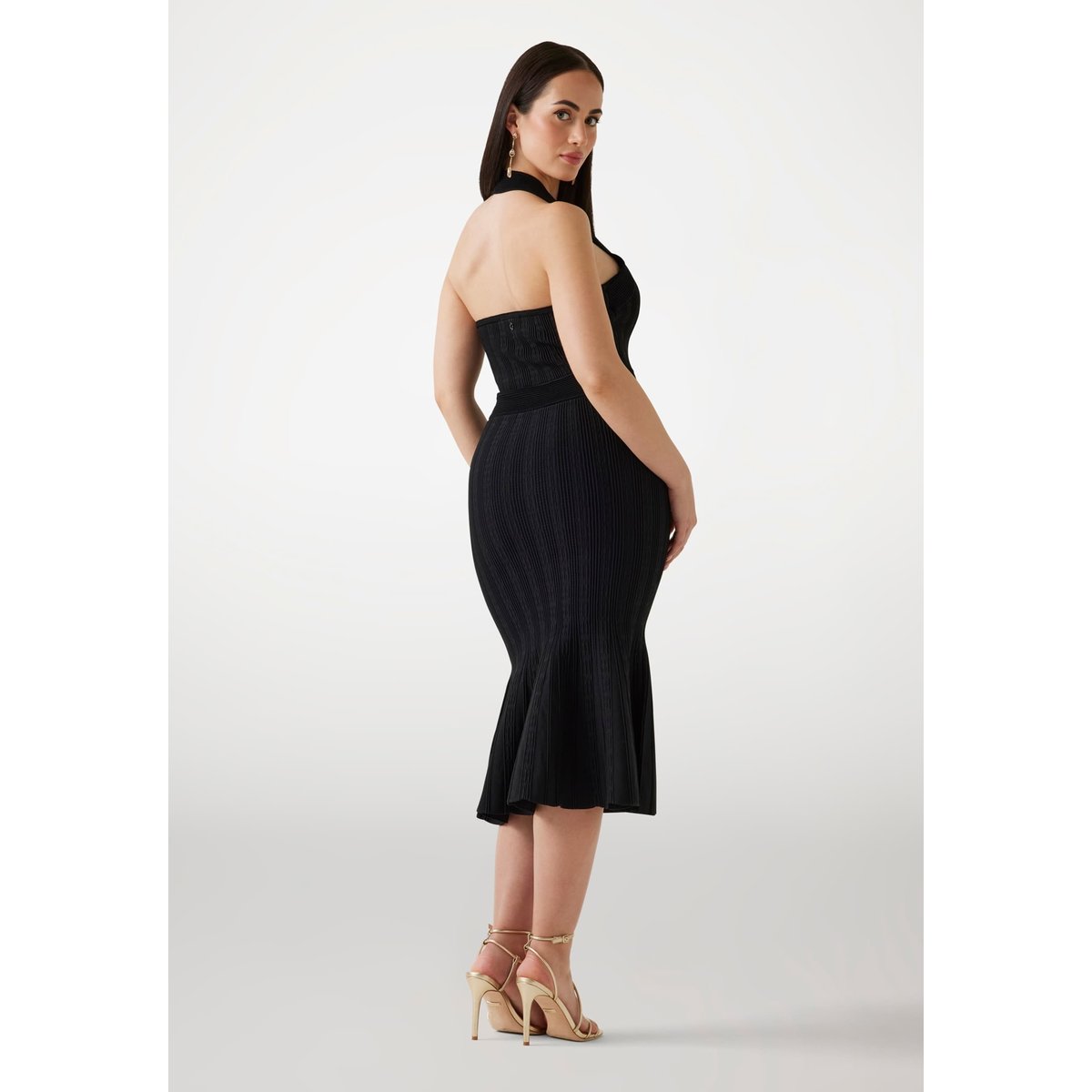 Robe-Pull Midi Patineuse noir, GUESS
