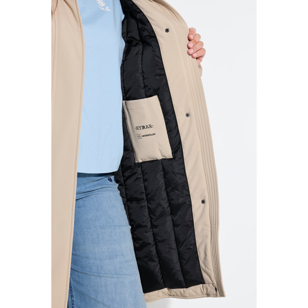Doudoune longue HYPRAR beige, ULLA POPKEN