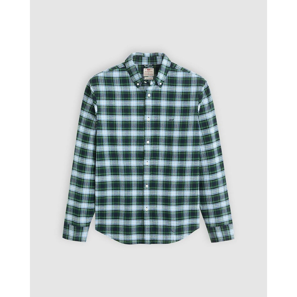 Authentiek button down overhemd geruit groen, LEVI'S