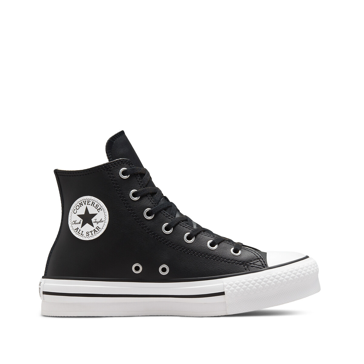 Kids All Star Eva Lift Foundation Leather Trainers black, CONVERSE