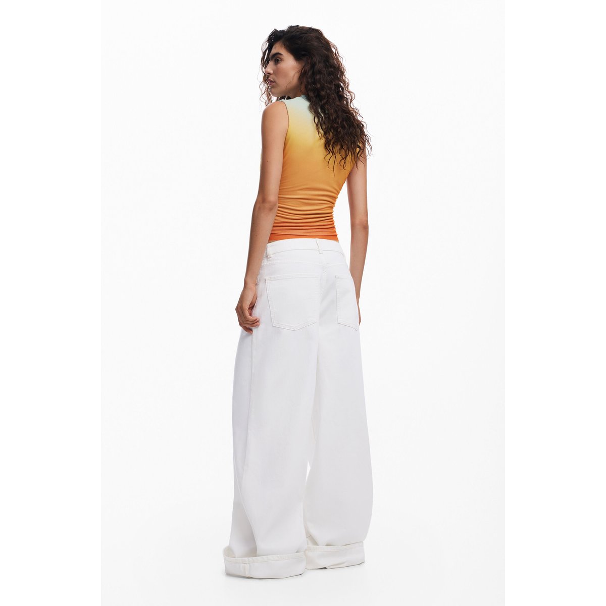 Ombre effect T-shirt orange, DESIGUAL
