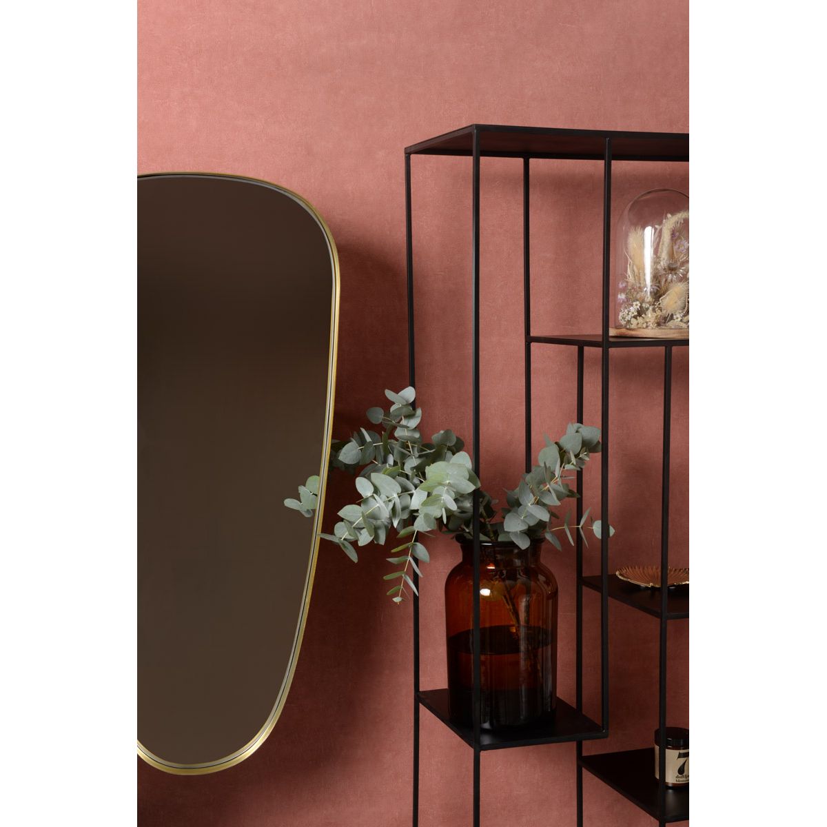 Etagère en métal H180 cm 8 niches Expo noir, ZAGO