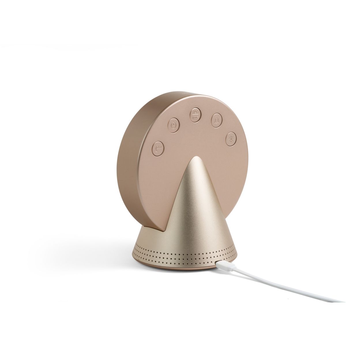 Radio réveil Conic Clock avec fonction Bluetooth Or couleur unique, LEXON