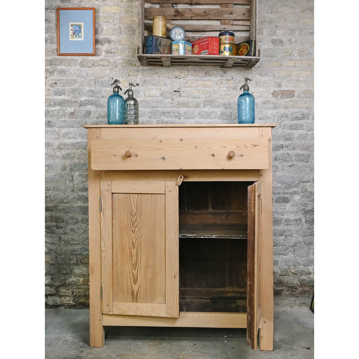 Buffet de campagne en pin clair Gilbert N°1794 - Bon état bois clair, DEBONGOUT