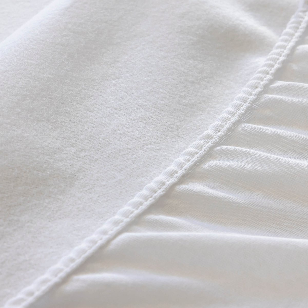 Protège matelas molleton coton bio bonnet 27 cm - LUNE blanc, SOMEO