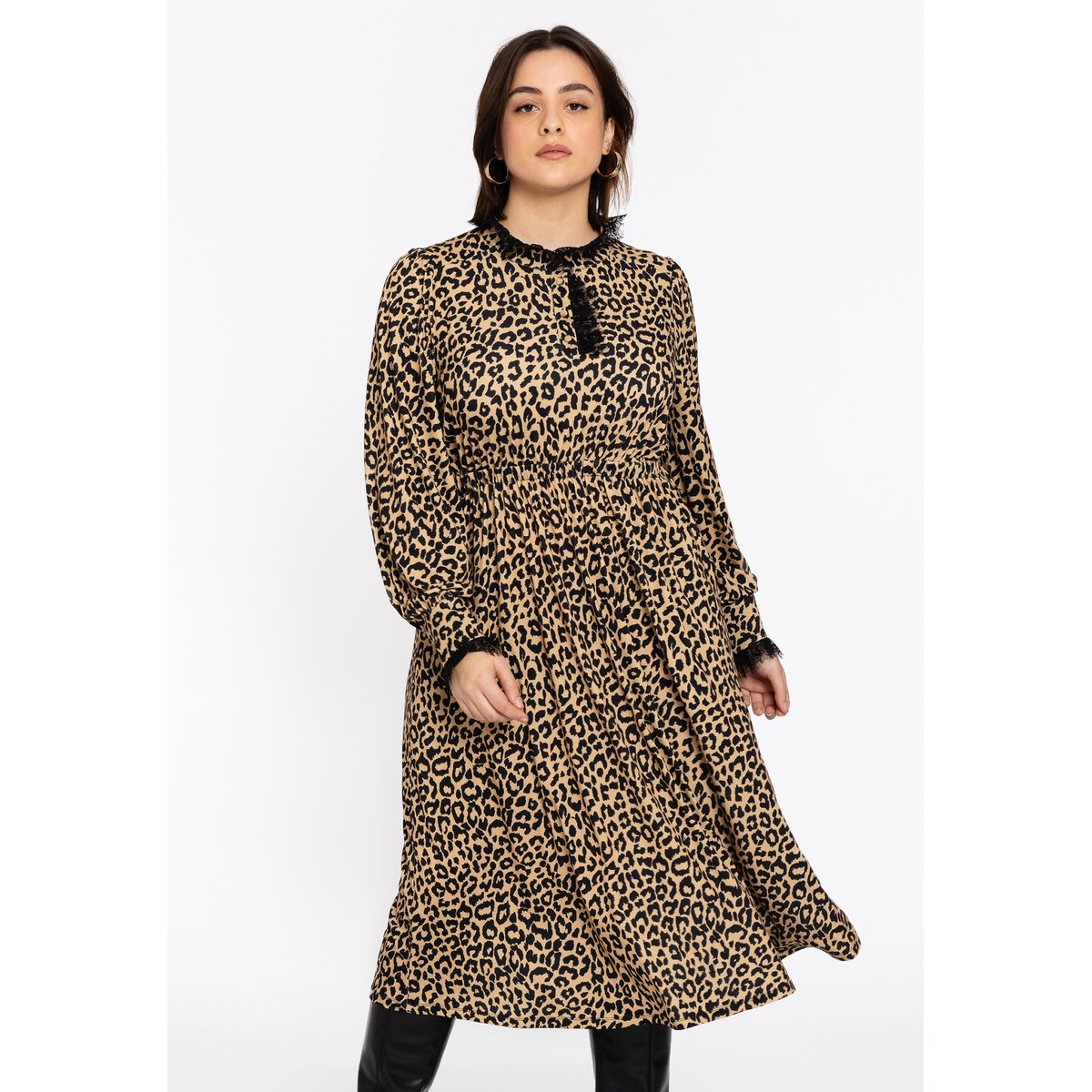 Robe imprimée noir, YOEK