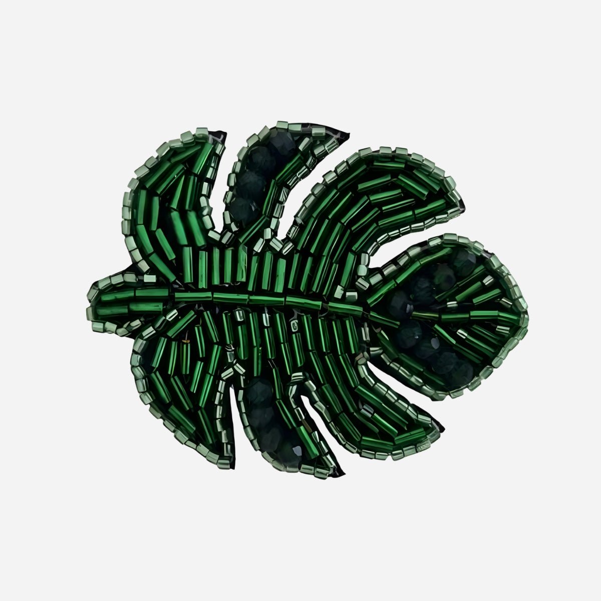 Broche feuille de monstera verte vert, BALABOOSTE