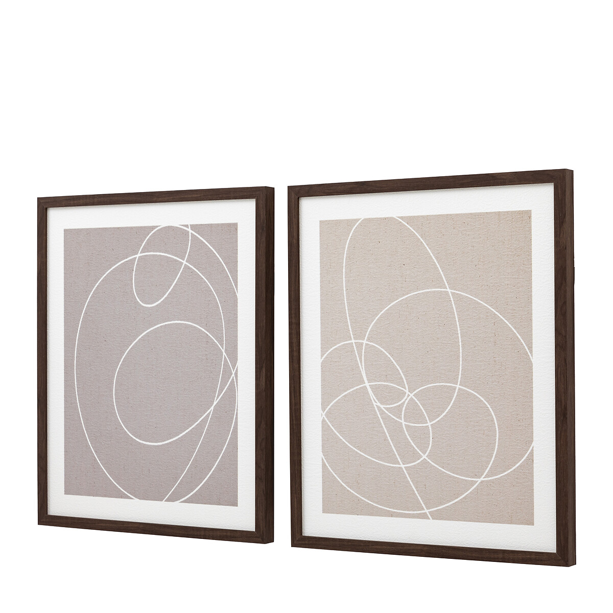 Set of 2 Continuation Framed Art natural, ÉDITÉ