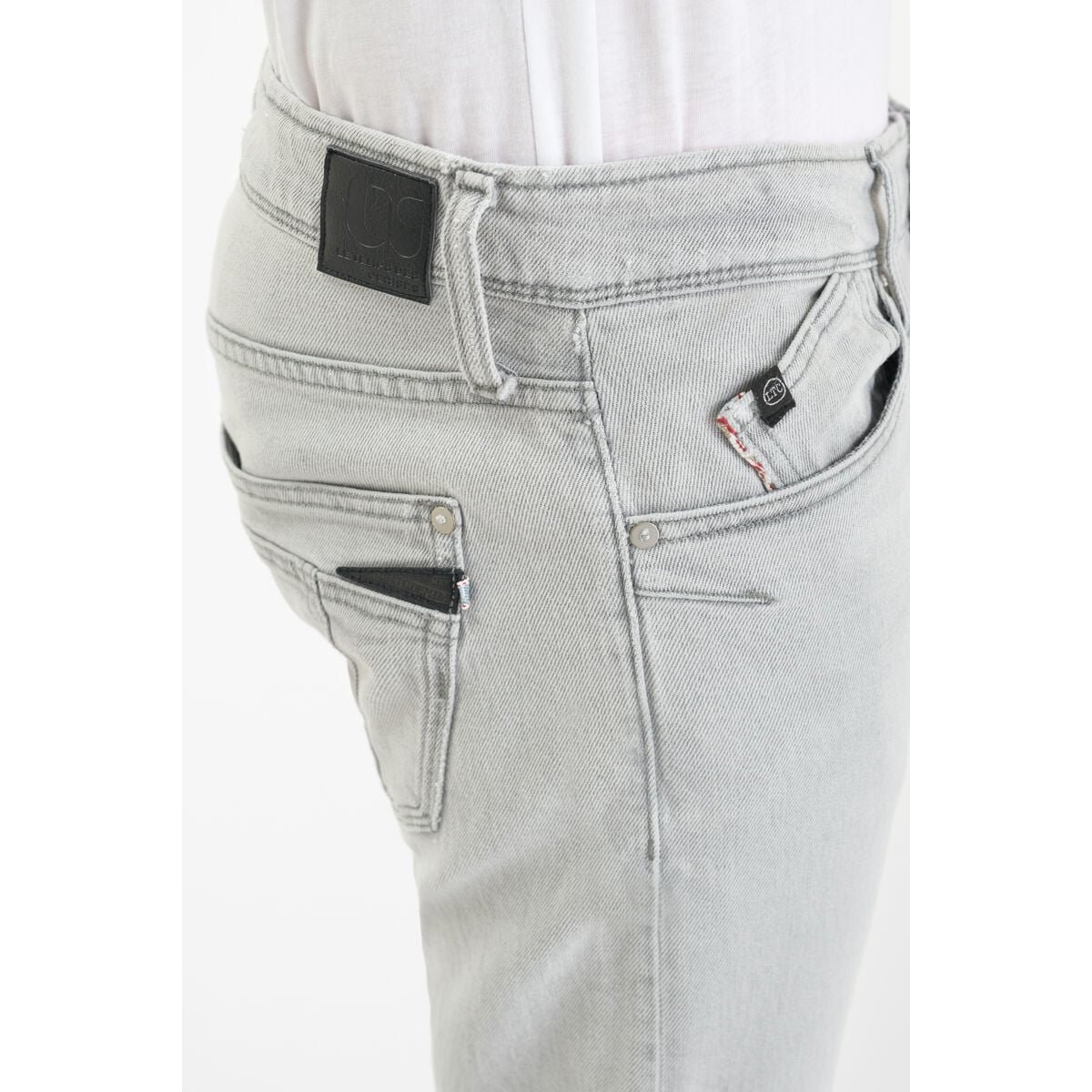 Jeans slim stretch 700/11, longueur 34 grey, LE TEMPS DES CERISES