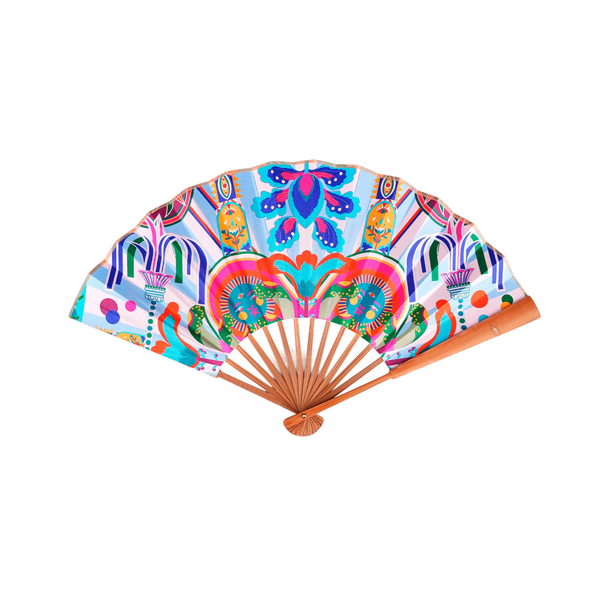 Eventail à motifs FANFUN ENCHANTERED bleu, WILD