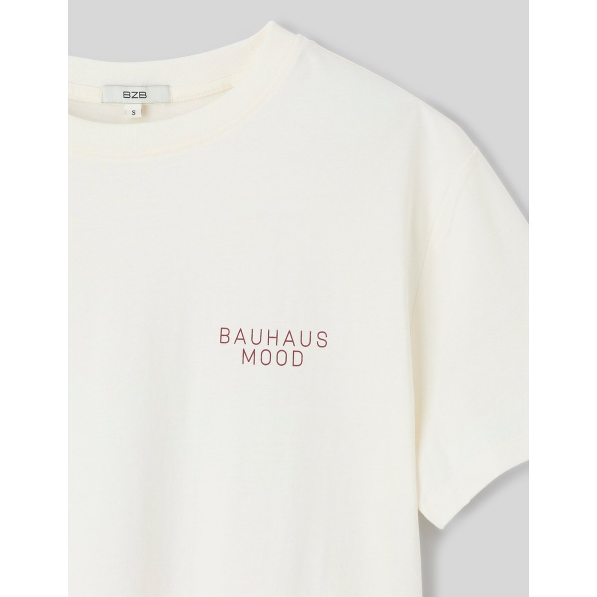 T-shirt imprimé devant / dos blanc écru, BZB