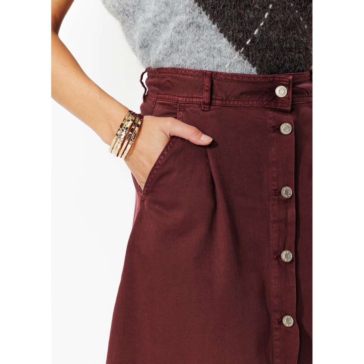 ARCHIVE n°6 la jupe en jean bordeaux, PROMOD