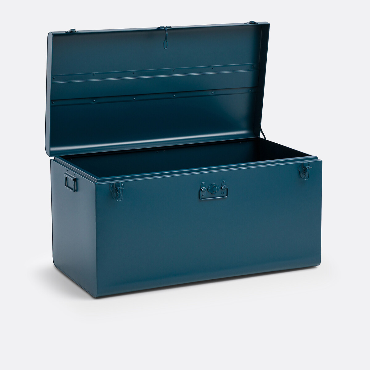 Baule portaoggetti in metallo acciaio XXL, Masa blu di prussia, LA REDOUTE INTERIEURS