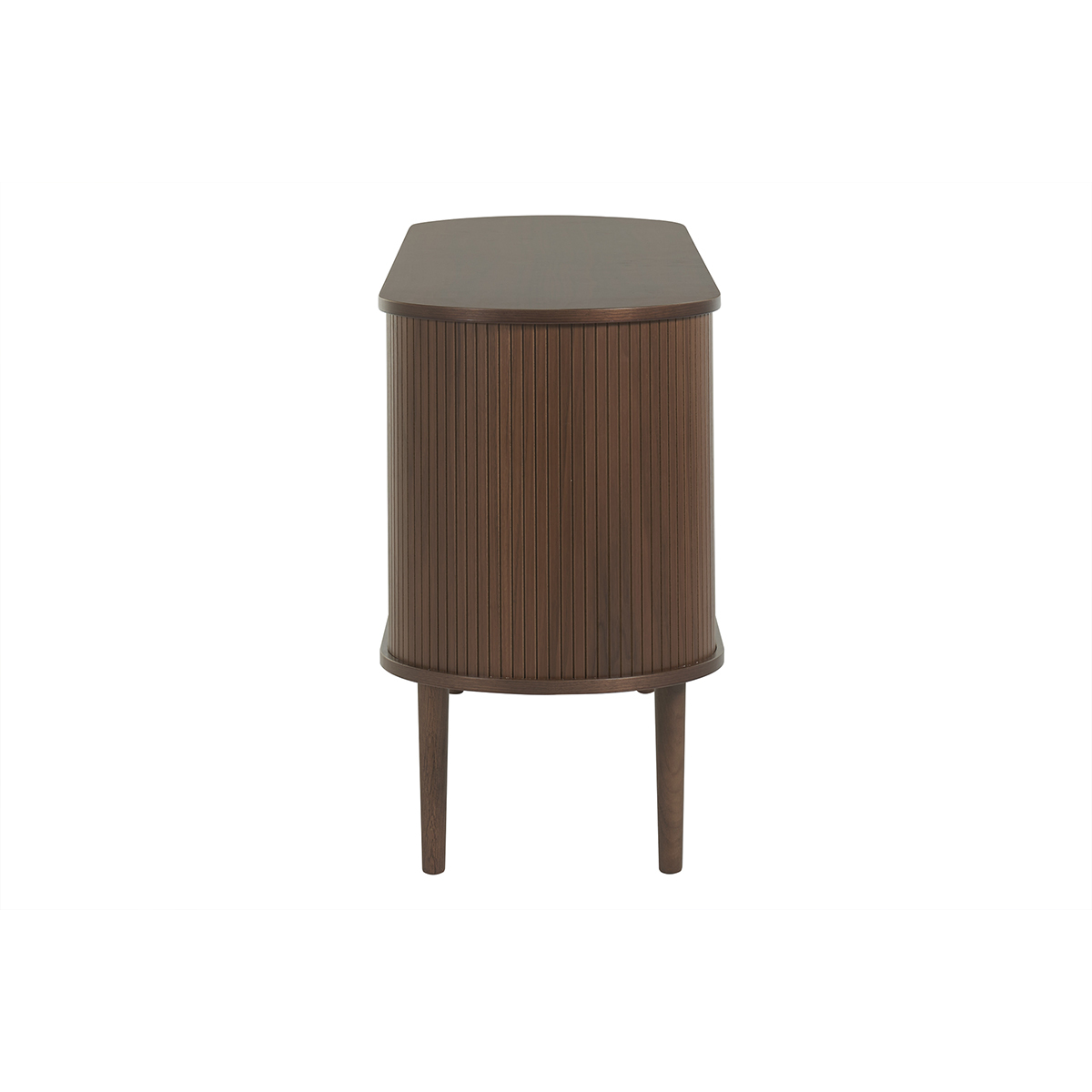 Buffet vintage en bois 2 portes coulissantes L160 cm EPIC noyer, MILIBOO