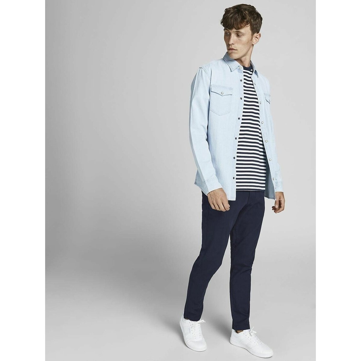 Pantalon chino Marco bleu marine, JACK & JONES