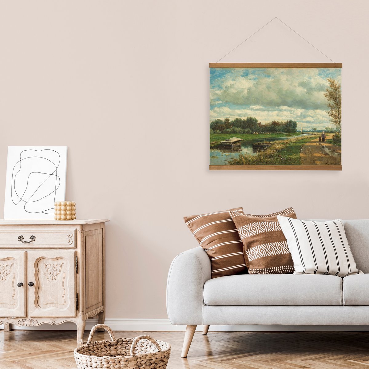 Kakemono affiche Paysage de Hollande multicolore, ART FOR THE HOME