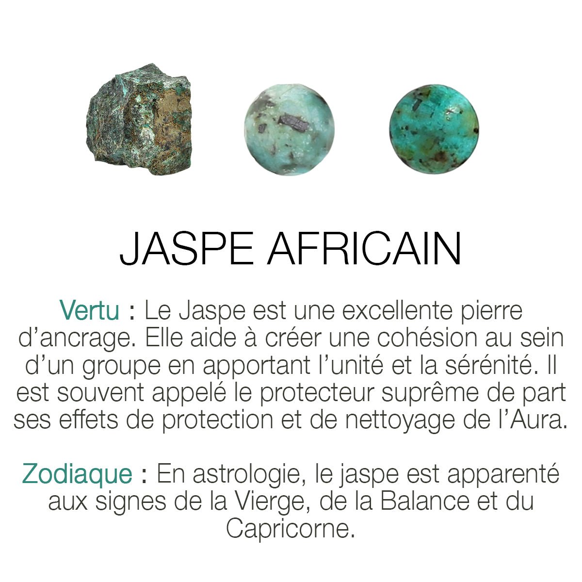 Collier lady jaspe africain bleu, CAROLINE NAJMAN