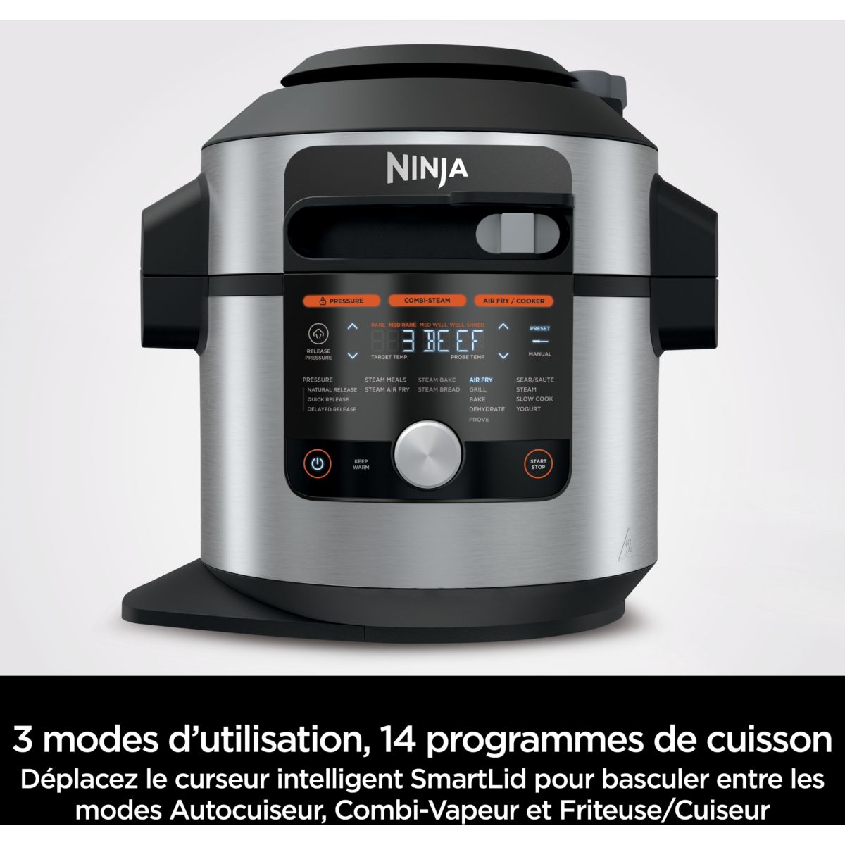 Multicuiseur Foodi Max OL750EU gris/noir 7,5 L, 14 modes de cuisson dont air fryer multicolore, NINJA
