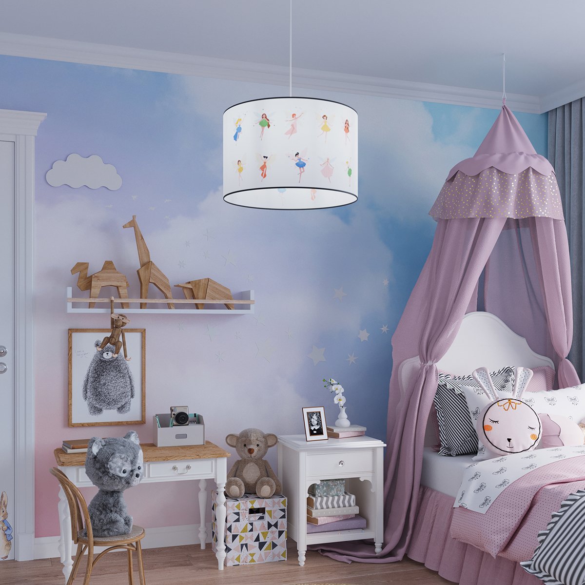 Suspension PVC Multicolore E27 1 Fée 40 multicolore, EDEN