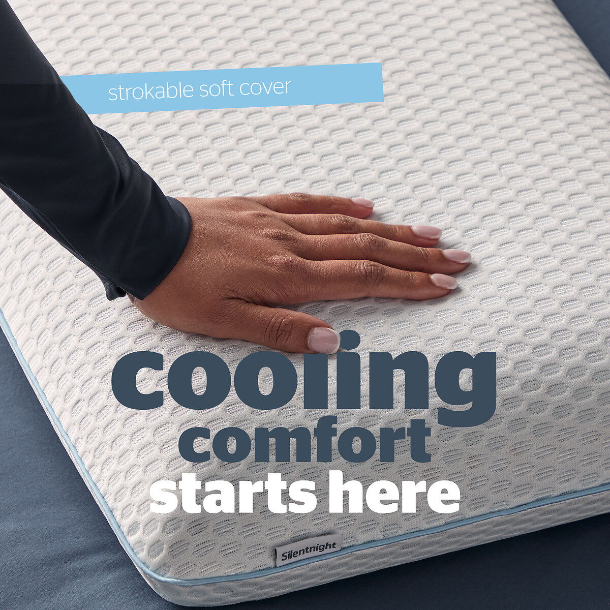 Impress Cooling Memory Foam Pillow white, SILENTNIGHT