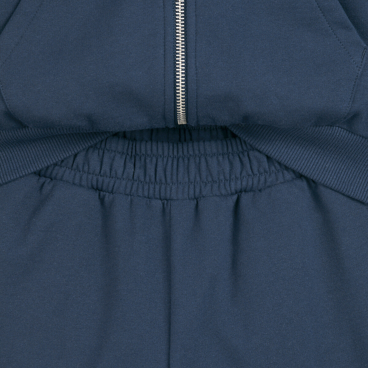 Completo 2 pezzi felpa con cappuccio e pantaloni blu marino, LA REDOUTE COLLECTIONS