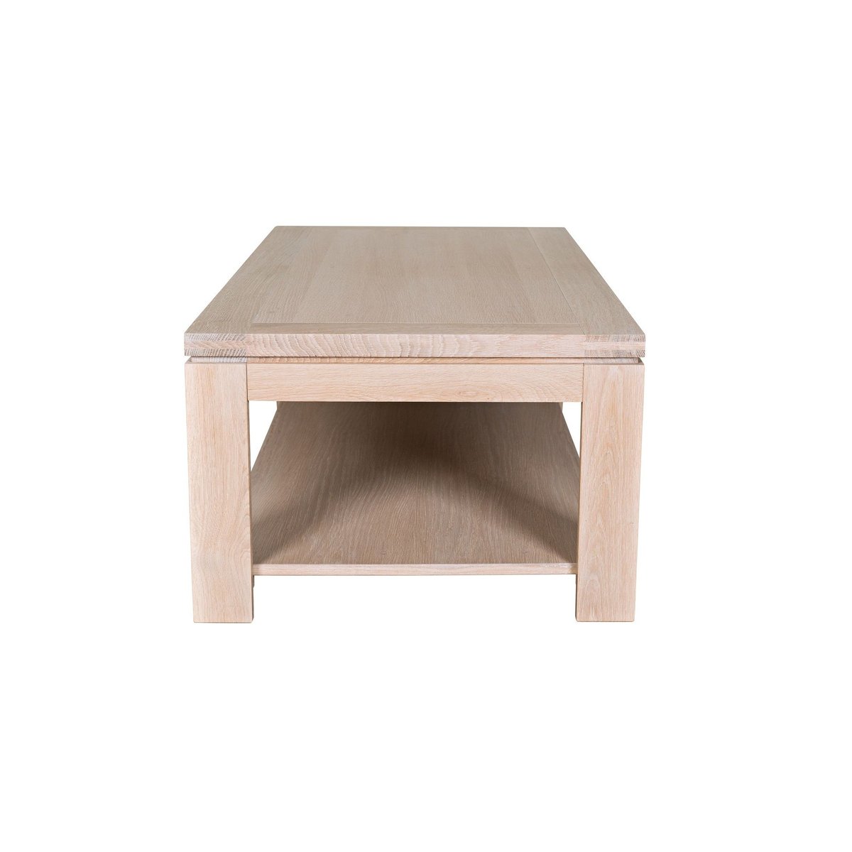 Table basse rectangulaire bois chêne blanchi massif - BOSTON bois clair, HELLIN, DEPUIS 1862