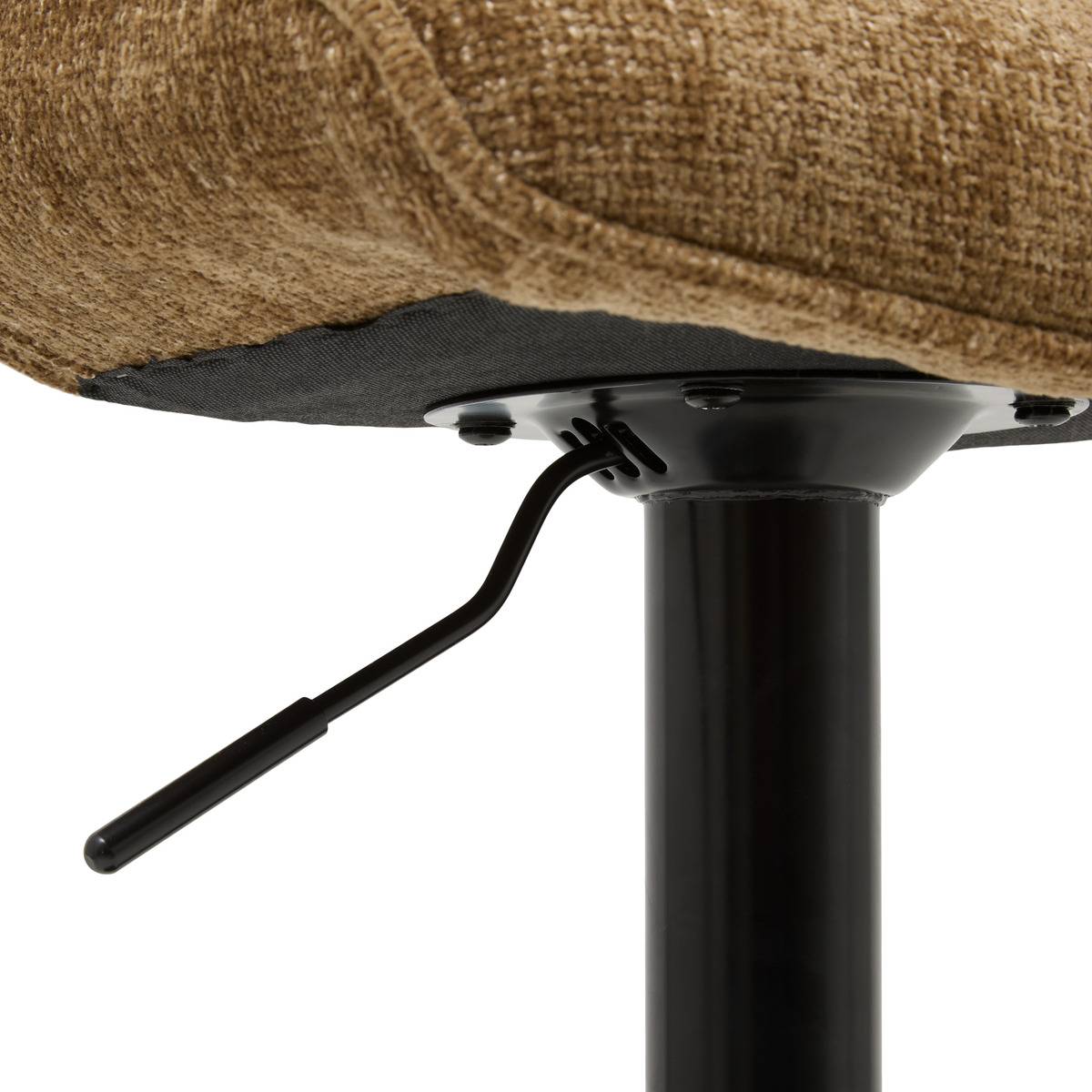 Lot de 2 tabourets de bar pivotants en acier CIREA bronze, ATMOSPHERA