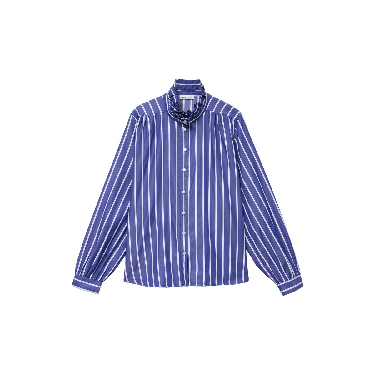 Chemise oversize manches longues bleu, CACHE CACHE