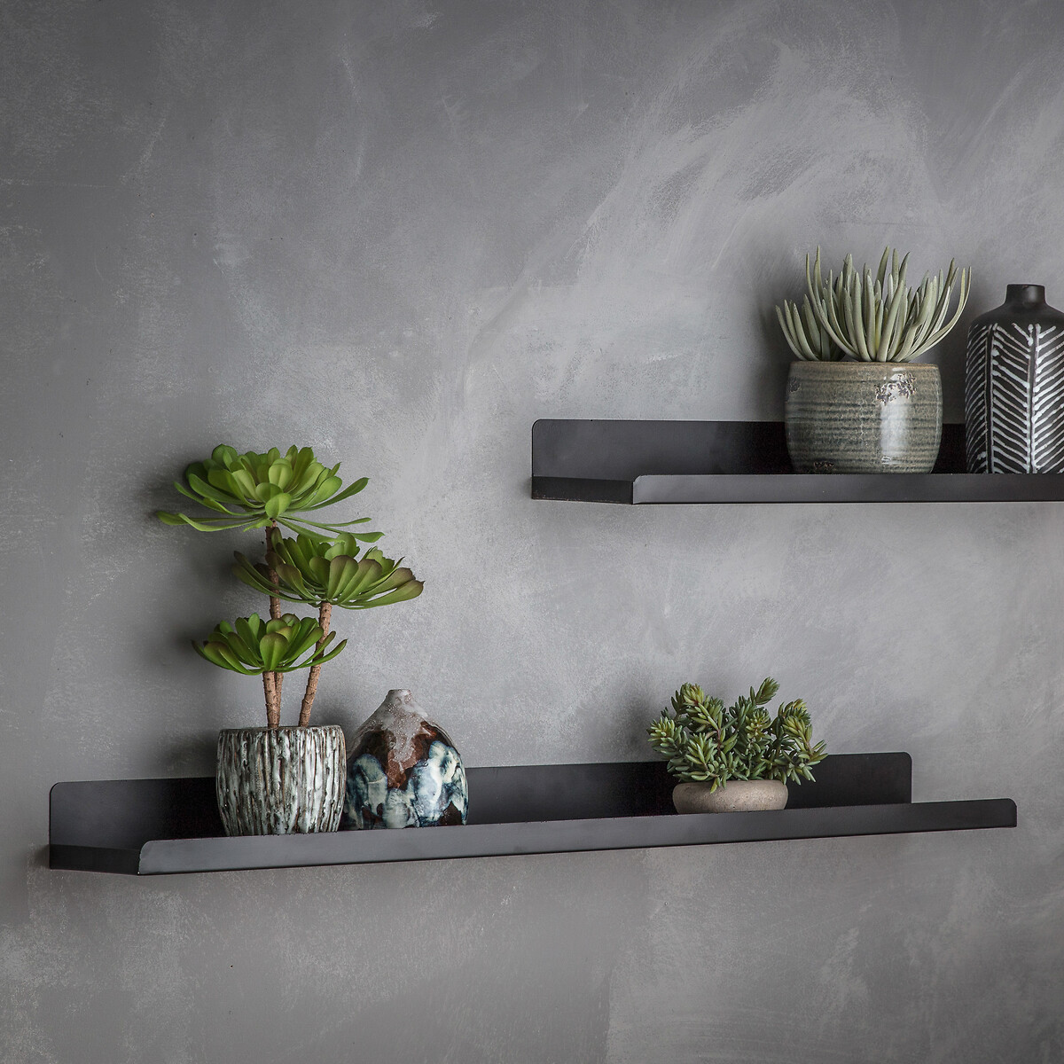 15 x 90cm Black Wall Shelf black, ÉDITÉ
