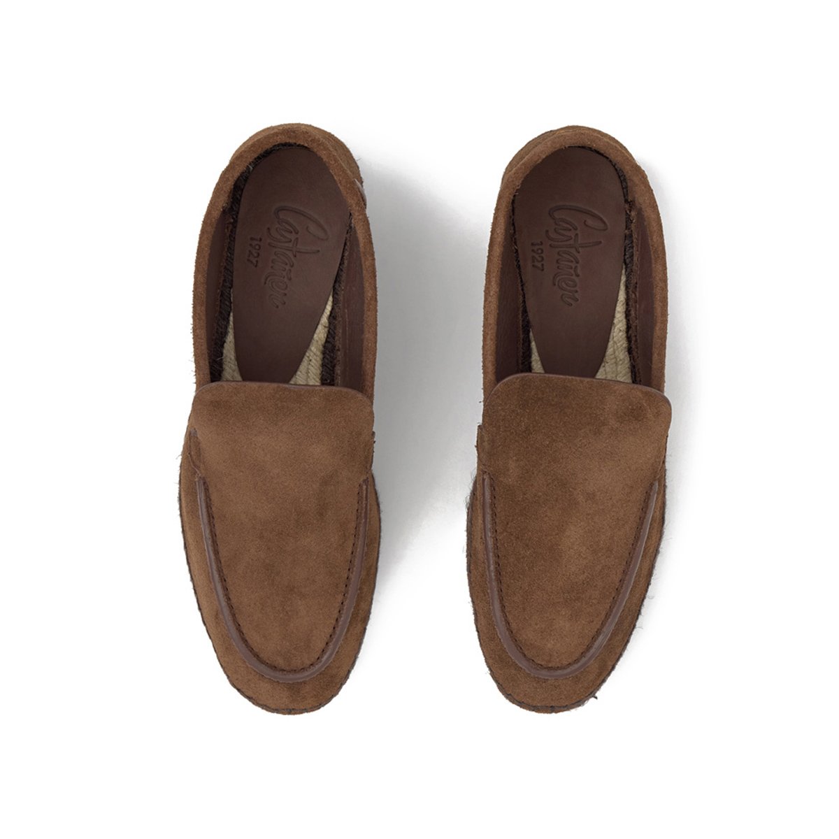 Espadrille mocassin en cuir NEALS PLATFORM choco, CASTANER