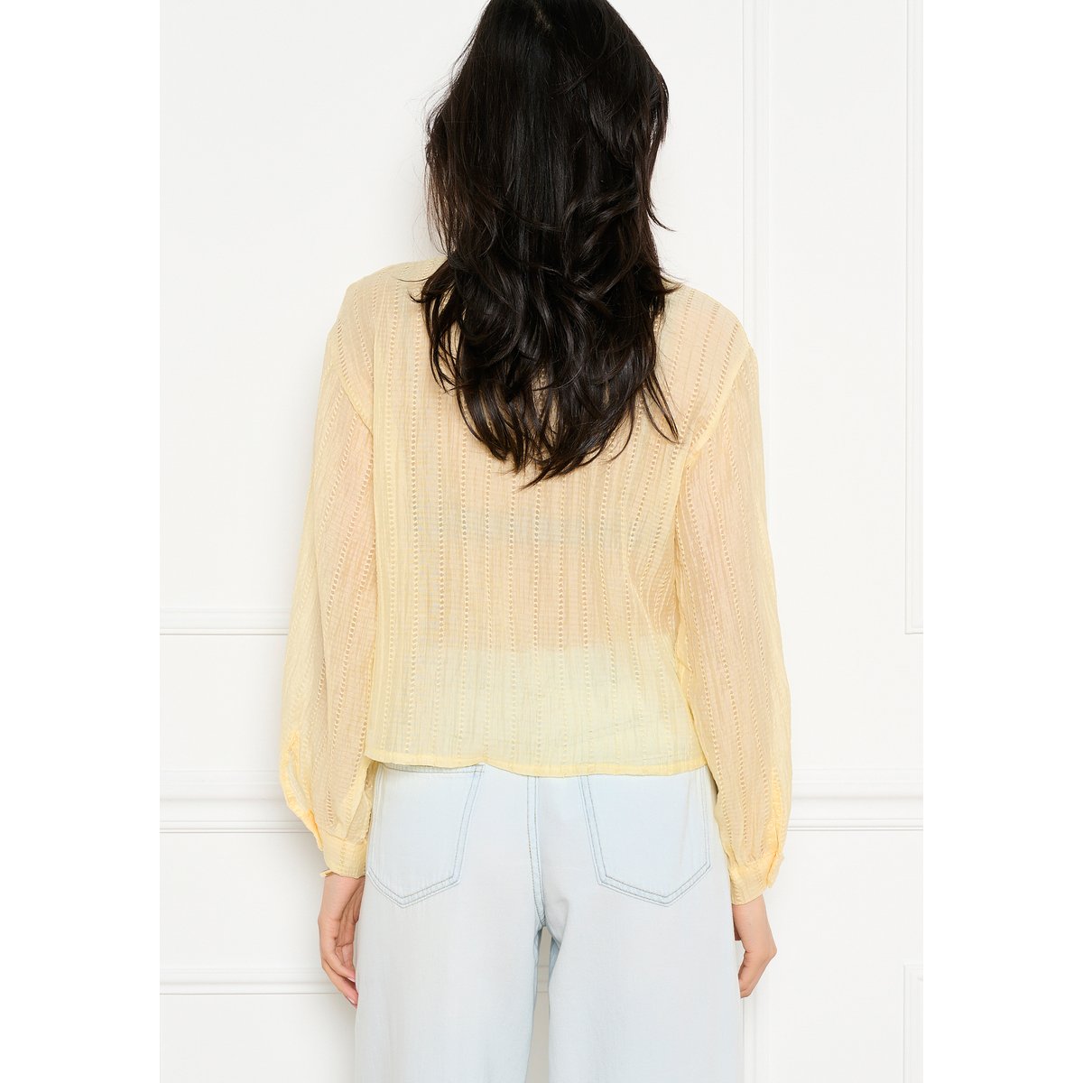 Chemise texturée légère jaune pastel, LOLALIZA