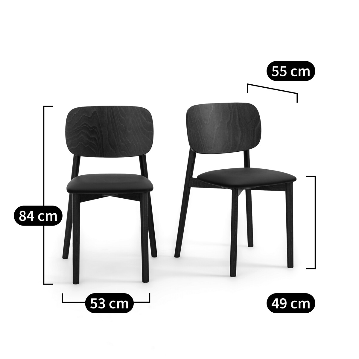 Lot de 2 chaises vintage, Peoni noyer, LA REDOUTE INTERIEURS